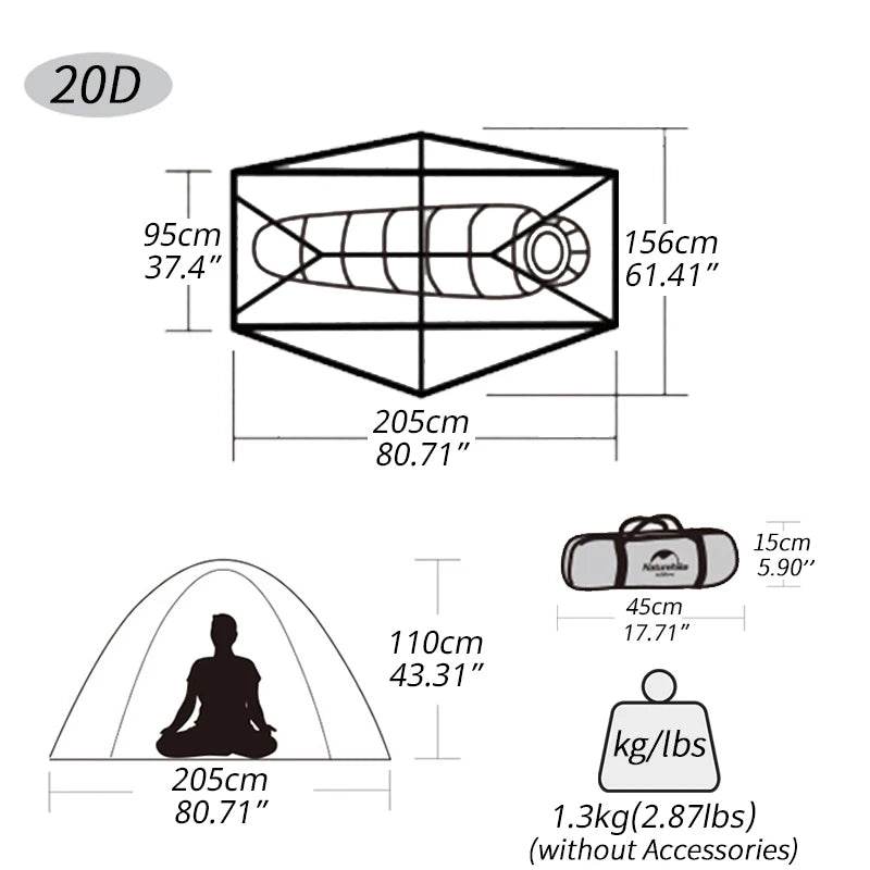 Naturehike Cycling Tent — Ultralight 1-Person Shelter - Fish & Cheaps | Fishing & Outdoor Gear