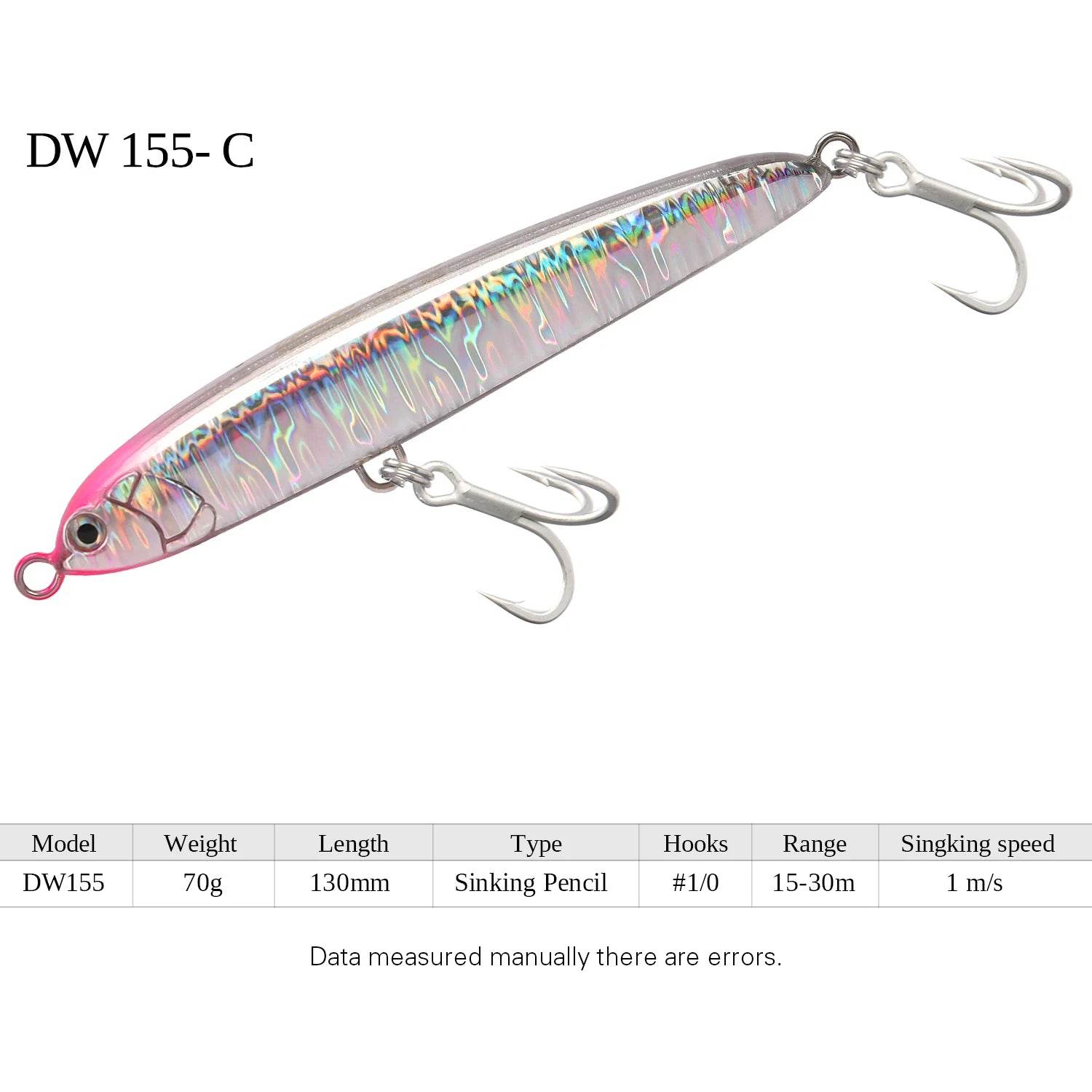 TSURINOYA 130S Sinking Stickbait – Hard Bait for Sea Predators - Fish & Cheaps | Fishing & Outdoor Gear