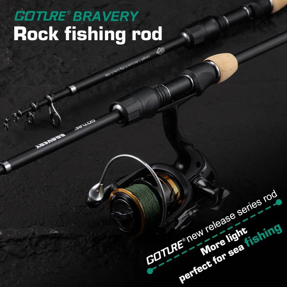 Goture Light Telescopic Rock Fishing Rod - Fish & Cheaps | Fishing & Outdoor Gear
