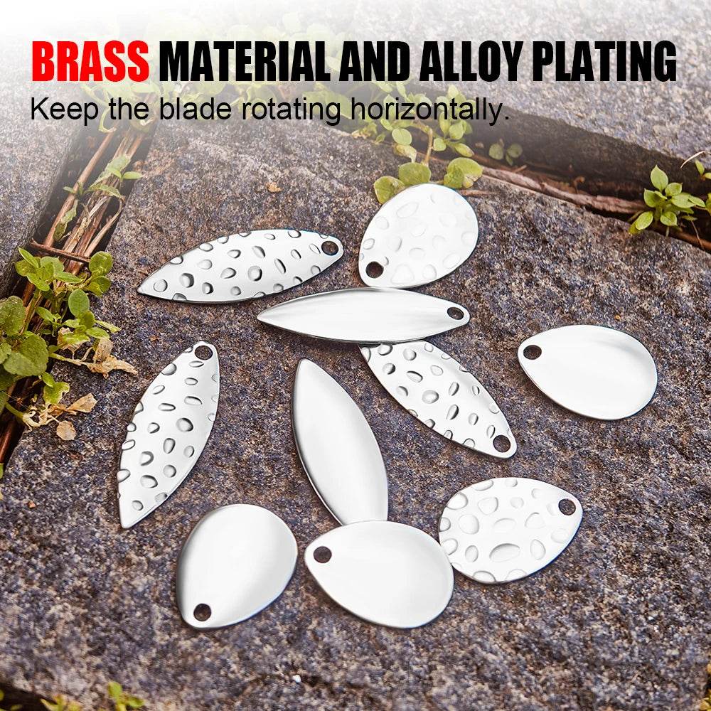 Spinpoler Silver Brass Spinner Blades (20pcs) - Fish & Cheaps | Fishing & Outdoor Gear