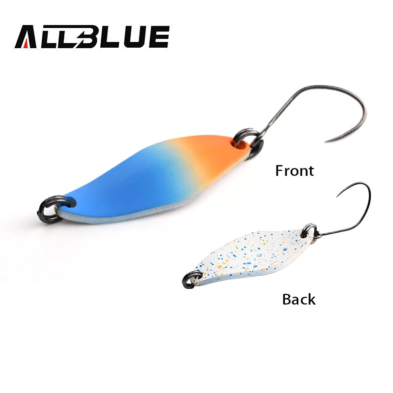 BLUX Fishing Lure 2.4g Mini Metal Spoon Area Trout Colorful Brass Copper Bait Freshwater Stream Tackle for Chub Perch Salmon