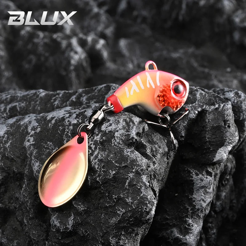 BLUX CYCLONE Tail Spinner 1/4oz 3/8oz Shad Metal Vib Casting Shore Jig Bait Copper Blade Spoon Freshwater Bass Fishing Lure