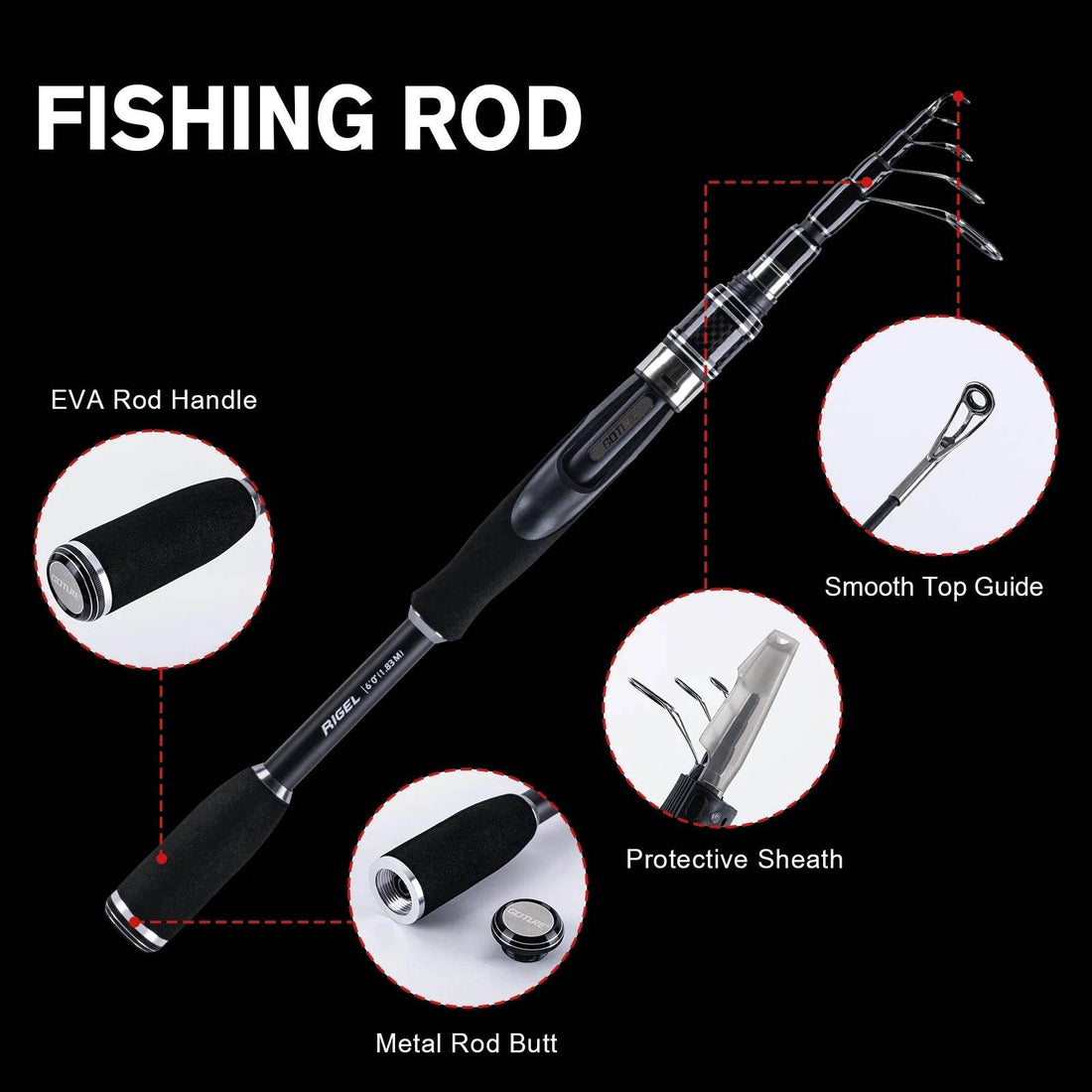 Goture RIGEL Telescopic Fishing Rod - Fish & Cheaps | Fishing & Outdoor Gear