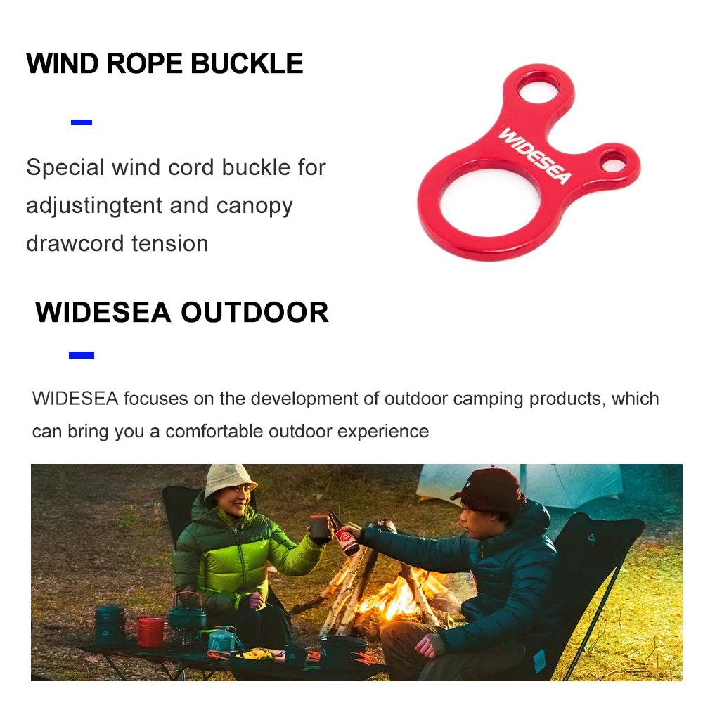 Widesea Aluminium Wind Rope Buckles — 4 Pack - Fish & Cheaps | Fishing & Outdoor Gear