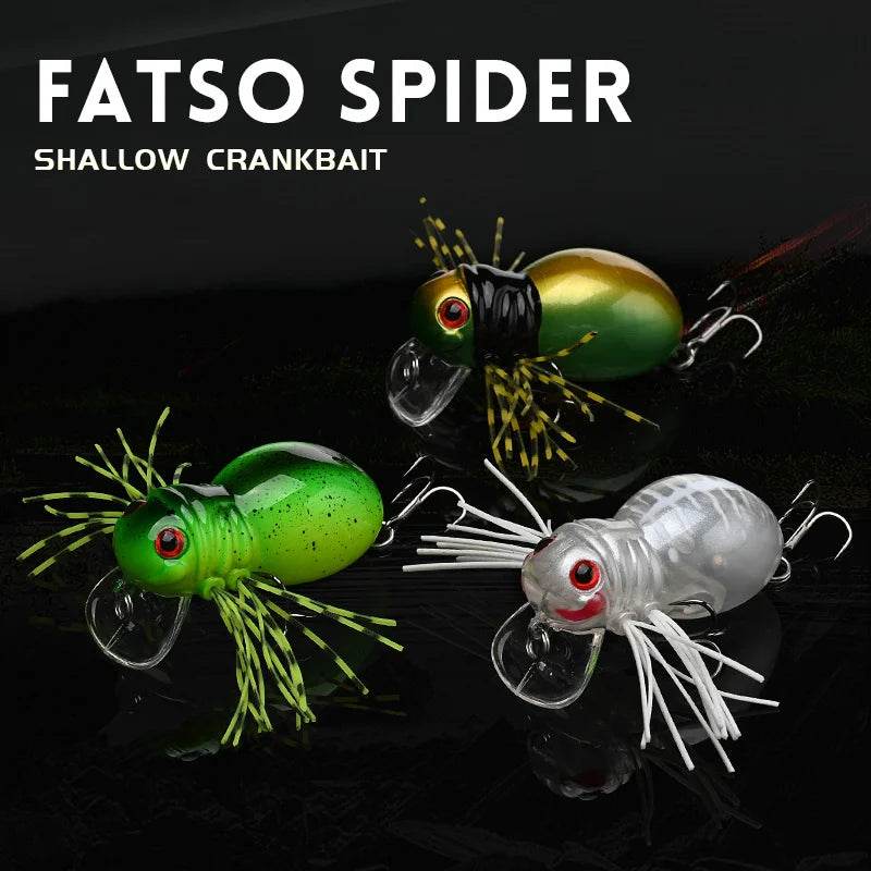ALLBLUE FATSO SPIDER – Lifelike Rolling Insect Crankbait - Fish & Cheaps | Fishing & Outdoor Gear