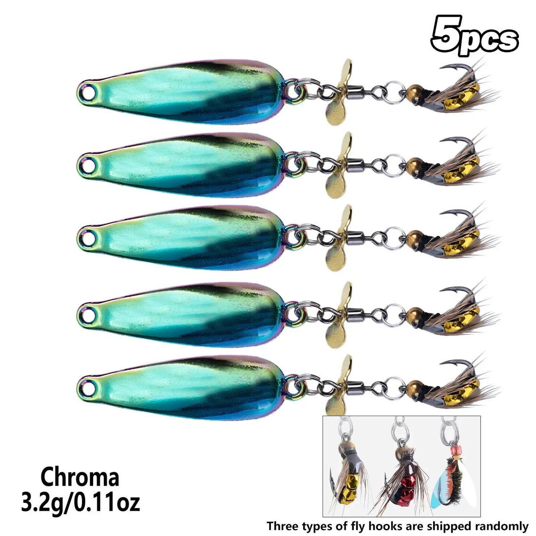 Goture 5pcs Lure Spoonbait Spinners – Hard Sequins Set - Fish & Cheaps | Fishing & Outdoor Gear