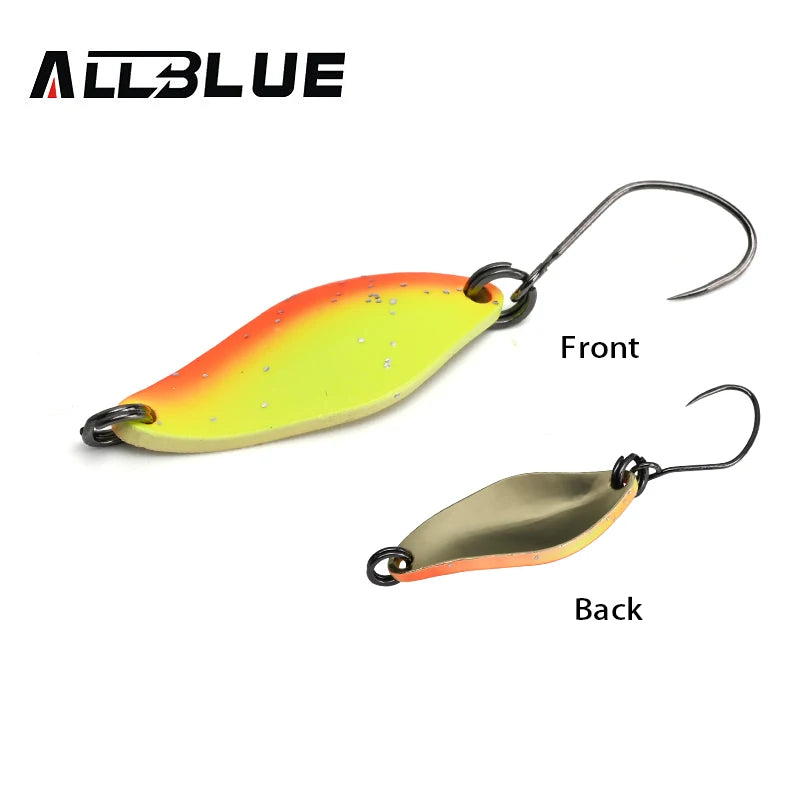 BLUX Fishing Lure 2.4g Mini Metal Spoon Area Trout Colorful Brass Copper Bait Freshwater Stream Tackle for Chub Perch Salmon