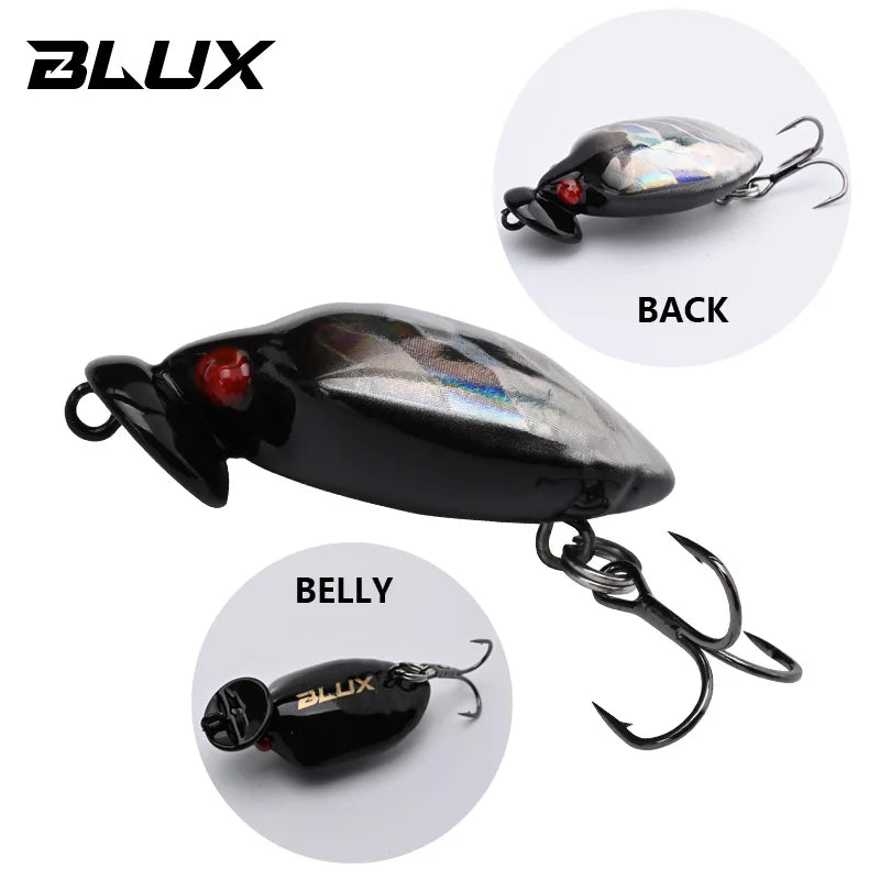 BLUX STINKBUG Insect Fishing Lure 31mm 2.5g BFS Topwater Crankbait Rolling Crank Freshwater Popper Bait Creek Trout Tackle