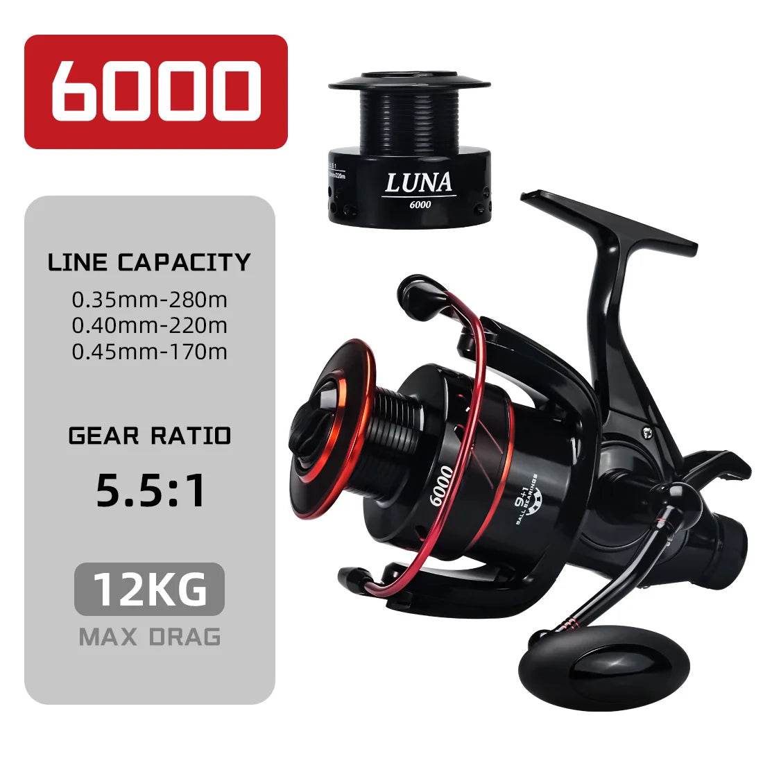 SeaKnight Baitrunner Carp Reel – LUNA 4000/5000/6000 - Fish & Cheaps | Fishing & Outdoor Gear