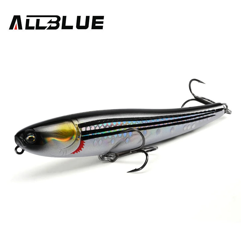 ALLBLUE BULLET MULLET 80mm/100mm Topwater Pencil Surface Walker Floating Fishing Lure Walk The Dog Saltwater Bass Hard Bait