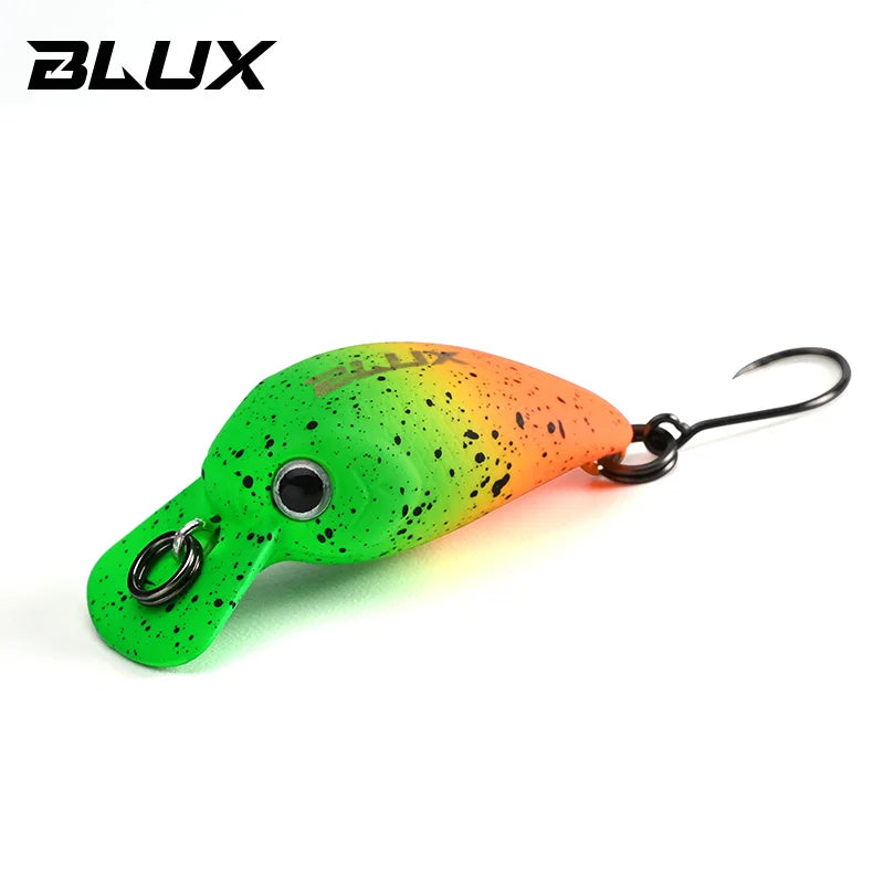 BLUX JUMP 1.9g 25mm Mini Crankbait Wobbler Trout Fishing Lure Freshwater Minnow Crank Artificial Hard Bait Fishing Tackle