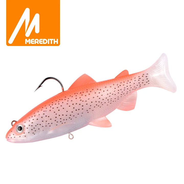MEREDITH 5.90" Trout Soft Baits 15cm 65.8g Sinking Action PVC Material Fishing Lure Artificial Swimming Silicon Bait Wobblers