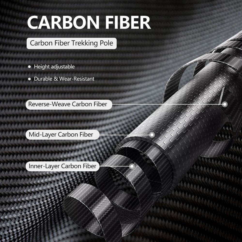Widesea Carbon Telescopic Trekking Poles - Fish & Cheaps | Fishing & Outdoor Gear