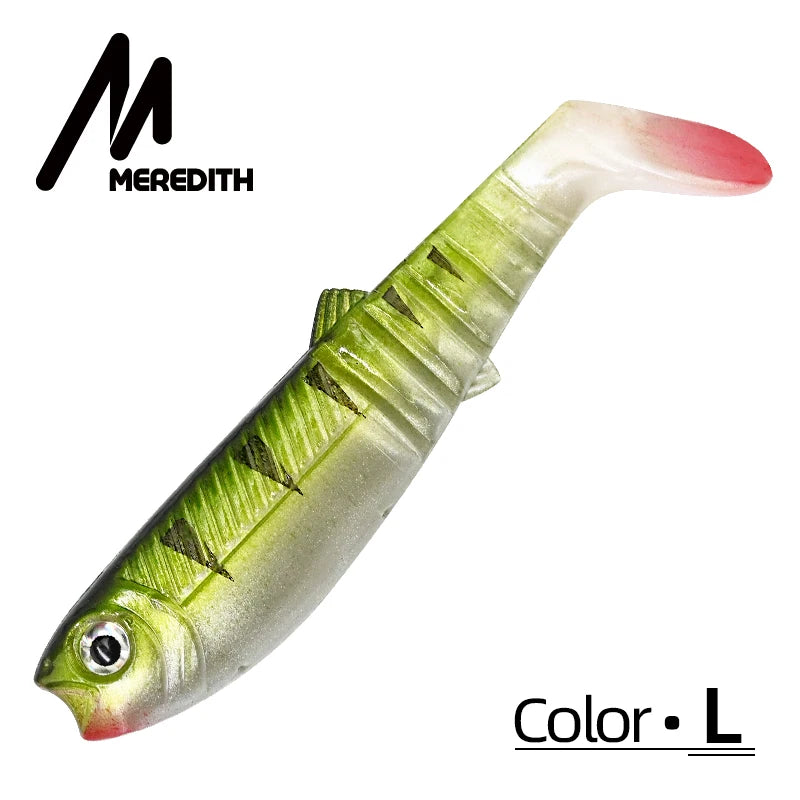 MEREDITH 10PCS 5.5g 8cm Lures Fishing Lures Artificial soft Fishing Baits Cannibal Fishing Fish Soft Lures Shads  JX62-08