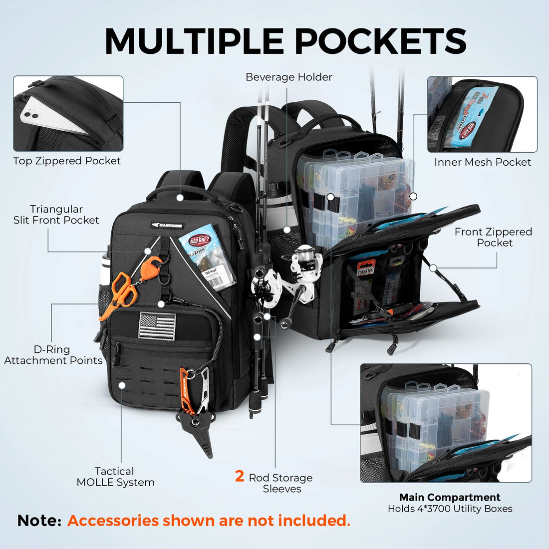 KastKing KarryAll KastMate Fishing Tackle Backpack