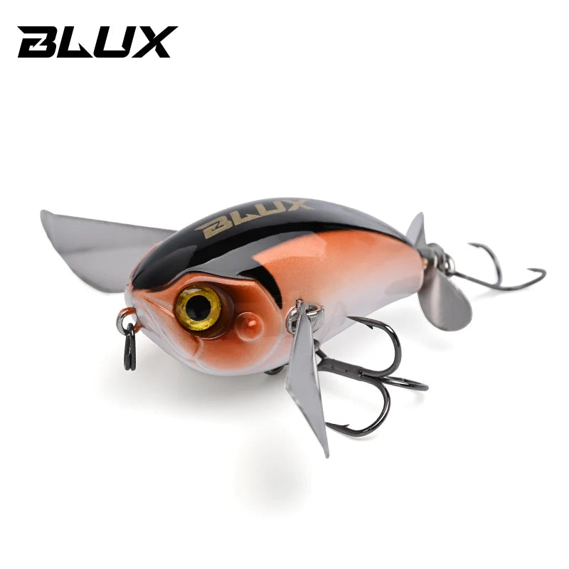 BLUX Micro BUTTIN Pompadour Topwater Crawler 6.5G Wobbler Noisy Fishing Lure Crankbait Freshwater Bass Perch Artificial Bait