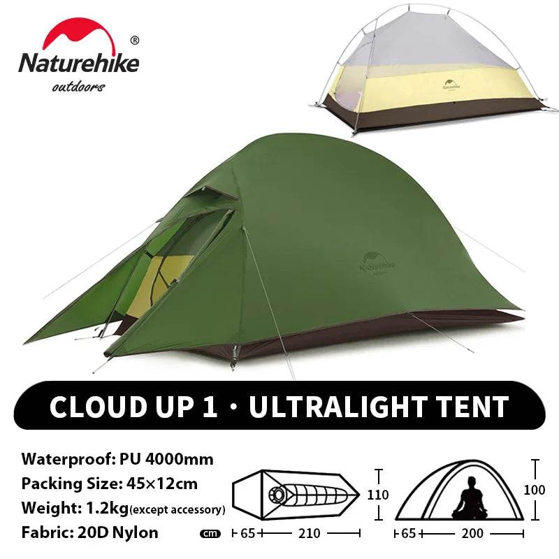 Naturehike Cloud Up 2 Ultralight Trekking Tent - Fish & Cheaps | Fishing & Outdoor Gear