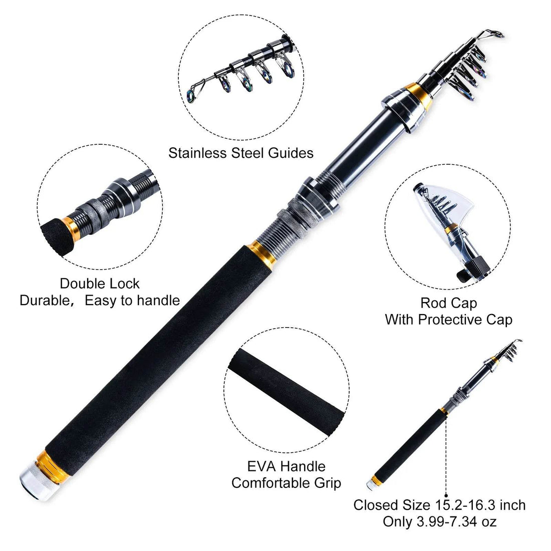 Goture Carbon Telescopic Fishing Rod Combo - Fish & Cheaps | Fishing & Outdoor Gear