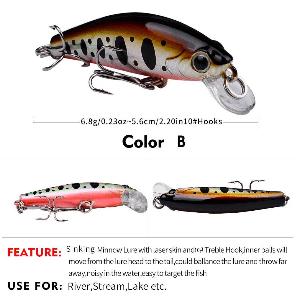 PROBEROS Mini Sinking Minnow Wobbler - Fish & Cheaps | Fishing & Outdoor Gear