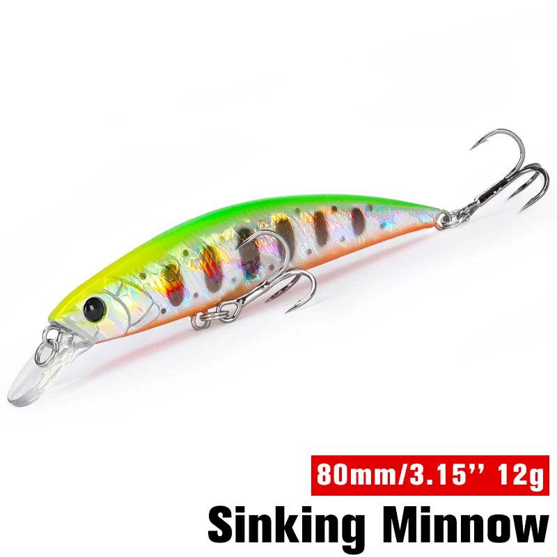 TSURINOYA 80S Sinking Minnow – 8cm Hard Bait - Fish & Cheaps | Fishing & Outdoor Gear