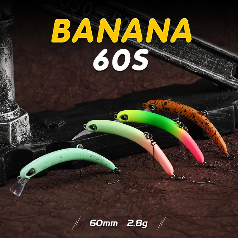 BLUX BANANA 60S Crankbait 2.8g 60mm BFS Area Trout Wobbler Fishing Lure Freshwater Minnow Crank Artificial Hard Bait Tackle