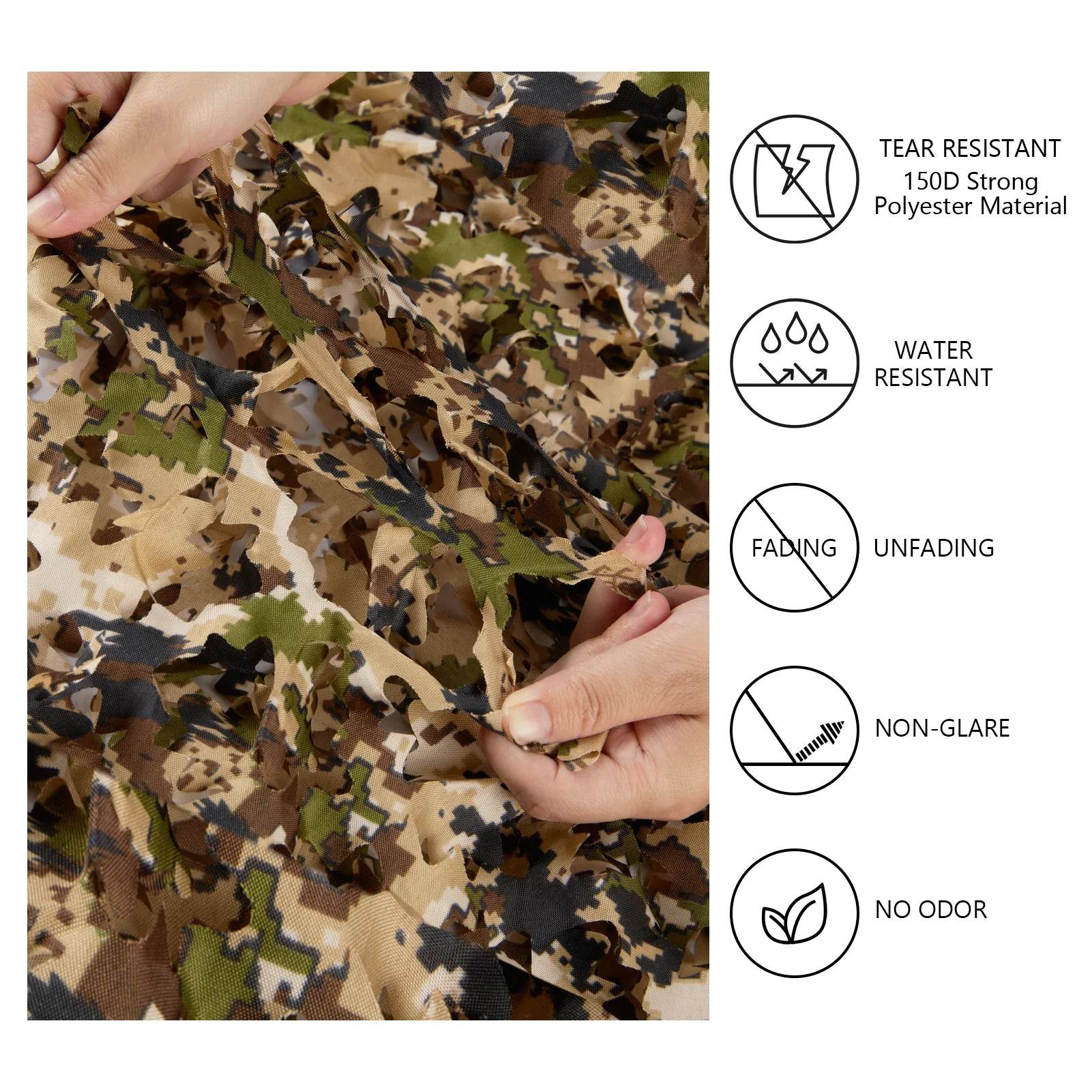 BASSDASH Camo Netting – Water Resistant 3D Mesh - Fish & Cheaps | Fishing & Outdoor Gear