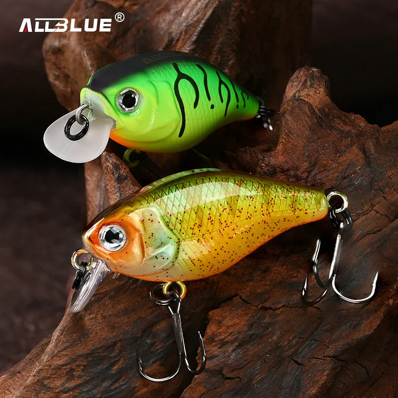 ALLBLUE PLUMP 38SR Crankbait 38mm 4g Shallow Rattle Floating Wobbler Hard Fishing Lure Minnow Artificial Crank Bass Trout Tackle