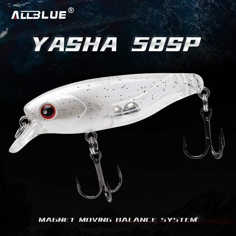 ALLBLUE YASHA 58SP Suspend Minnow 8g Jerkbait Wobbler Magnetic Longcast Fishing Lure Hard Artificial Bait Pike Aspius Tackle