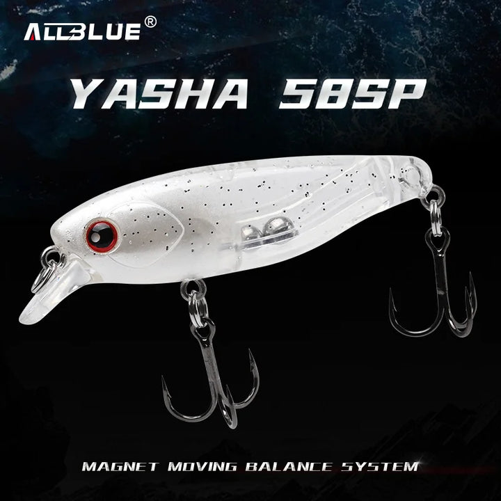 ALLBLUE YASHA 58SP Suspend Minnow 8g Jerkbait Wobbler Magnetic Longcast Fishing Lure Hard Artificial Bait Pike Aspius Tackle