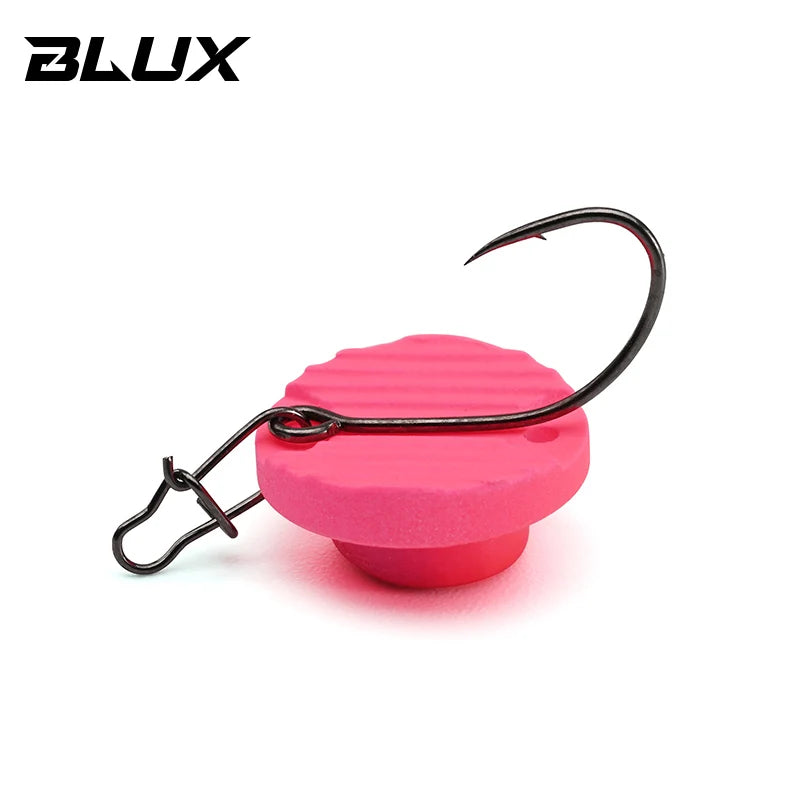 The BLUX BUTTON Area Trout Disc-like Vertical Fishing Lure 13mm 1.5g Sinking ABS Brass Deka Spoon Bung Artificial Bait Tackle