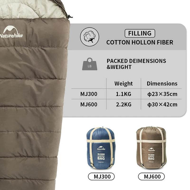 Naturehike MJ300 MJ600 Mummy Sleeping Bag - Fish & Cheaps | Fishing & Outdoor Gear