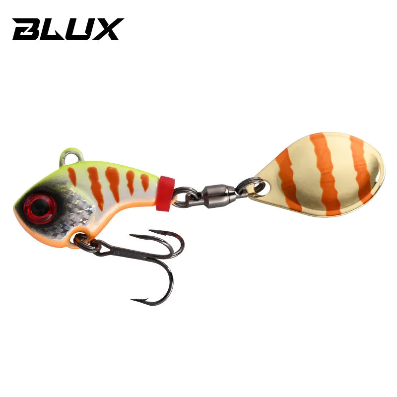 BLUX CYCLONE Tail Spinner 1/4oz 3/8oz Shad Metal Vib Casting Shore Jig Bait Copper Blade Spoon Freshwater Bass Fishing Lure