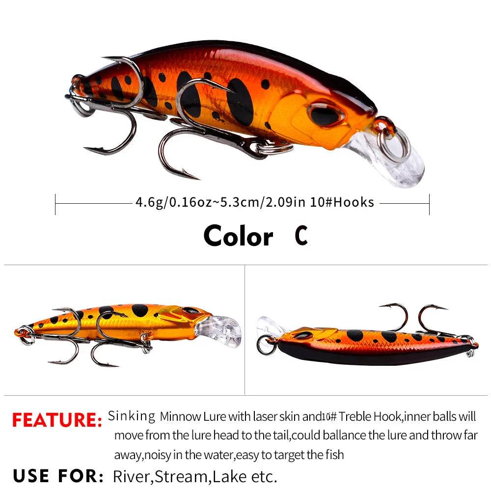 PROBEROS Mini Sinking Minnow Wobbler - Fish & Cheaps | Fishing & Outdoor Gear