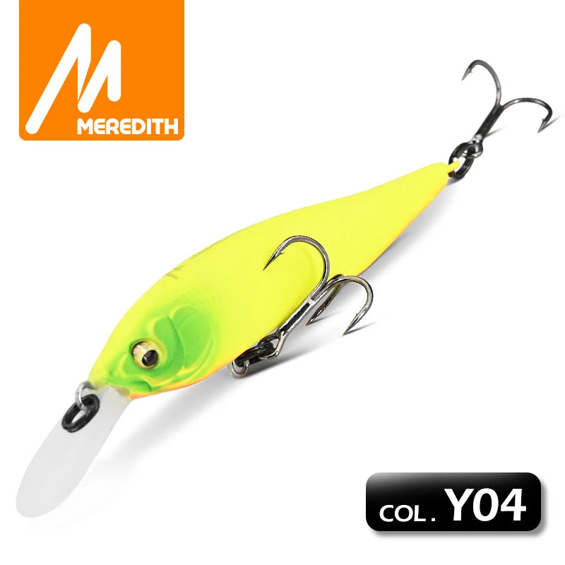 MEREDITH X-NANAHAN+1 Fishing Lures 75mm JerkMinnow Slow Singking Wobblers Bass Artificial Baits carp fishing goods MaxDepth 2.4M