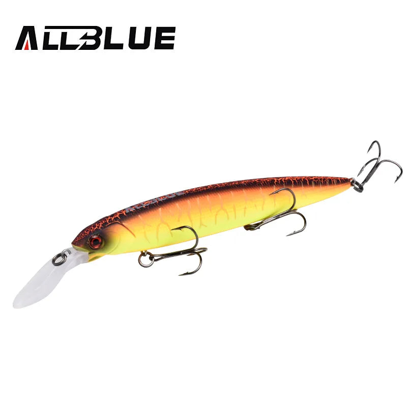 ALLBLUE GEKKO 132SF Fishing Lure 132mm 22g Wobbler Slow Floating Minnow Longbill Crankbait Pike Plastic Bait Fishing Tackle