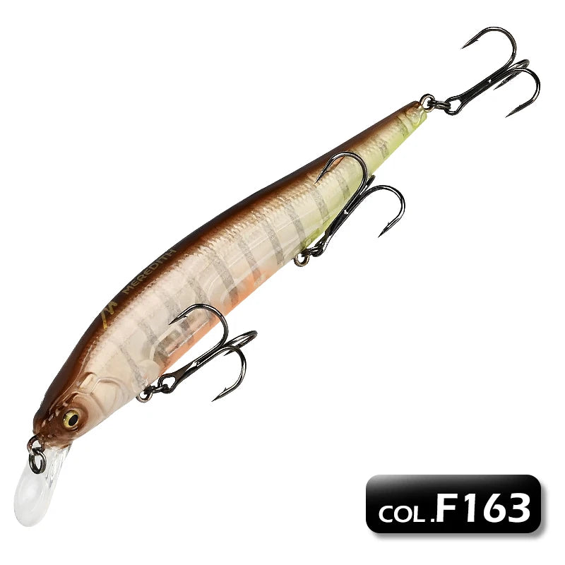 MEREDITH 115mm Slow Floating Jerkbaits Innovation Weight System for Pike Minnow Lures for Fishing Artificial Bait Fishing Bait