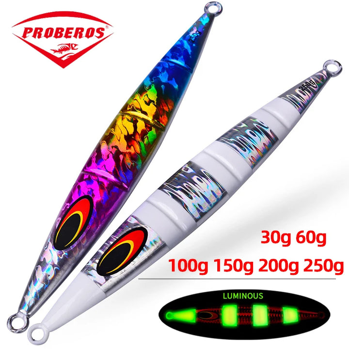 30g 60g 100g 150g 200g 250g Deep-sea Boat Fishing Sardine Slider Jigging Lure Long Cast Metal Jig Fishing Lure Sea Fishing Jigs