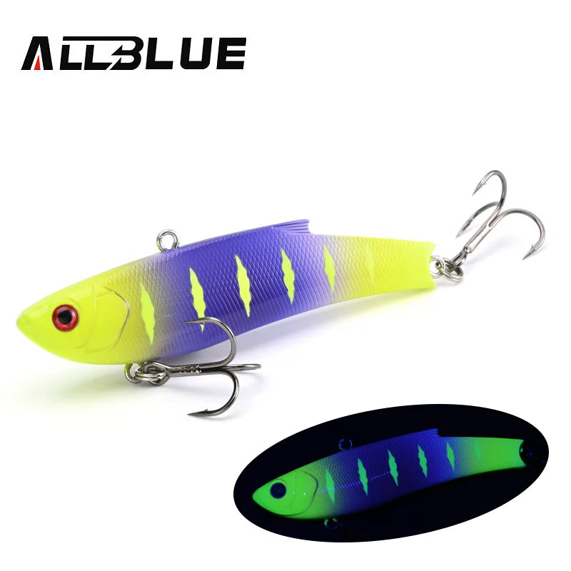 ALLBLUE RANGE VIB 80ES Sinking VIB Fishing Lure Rattlin 80mm 23g Hard Artificial Vibration Bait Winter Ice Pike Fishing Tackle