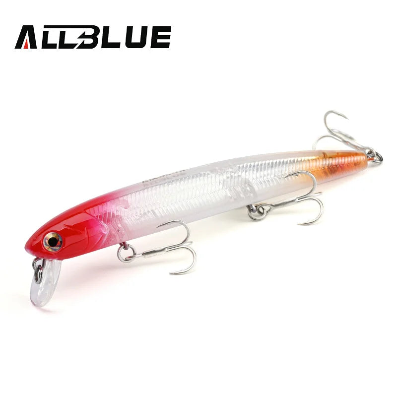 ALLBLUE K-0 Minnow Top Water Wobbler 115mm 13g Fishing Lure Floating Jerkbaits Shallow Diving Hard Bait 0-0.3M Pike Bass Tackle