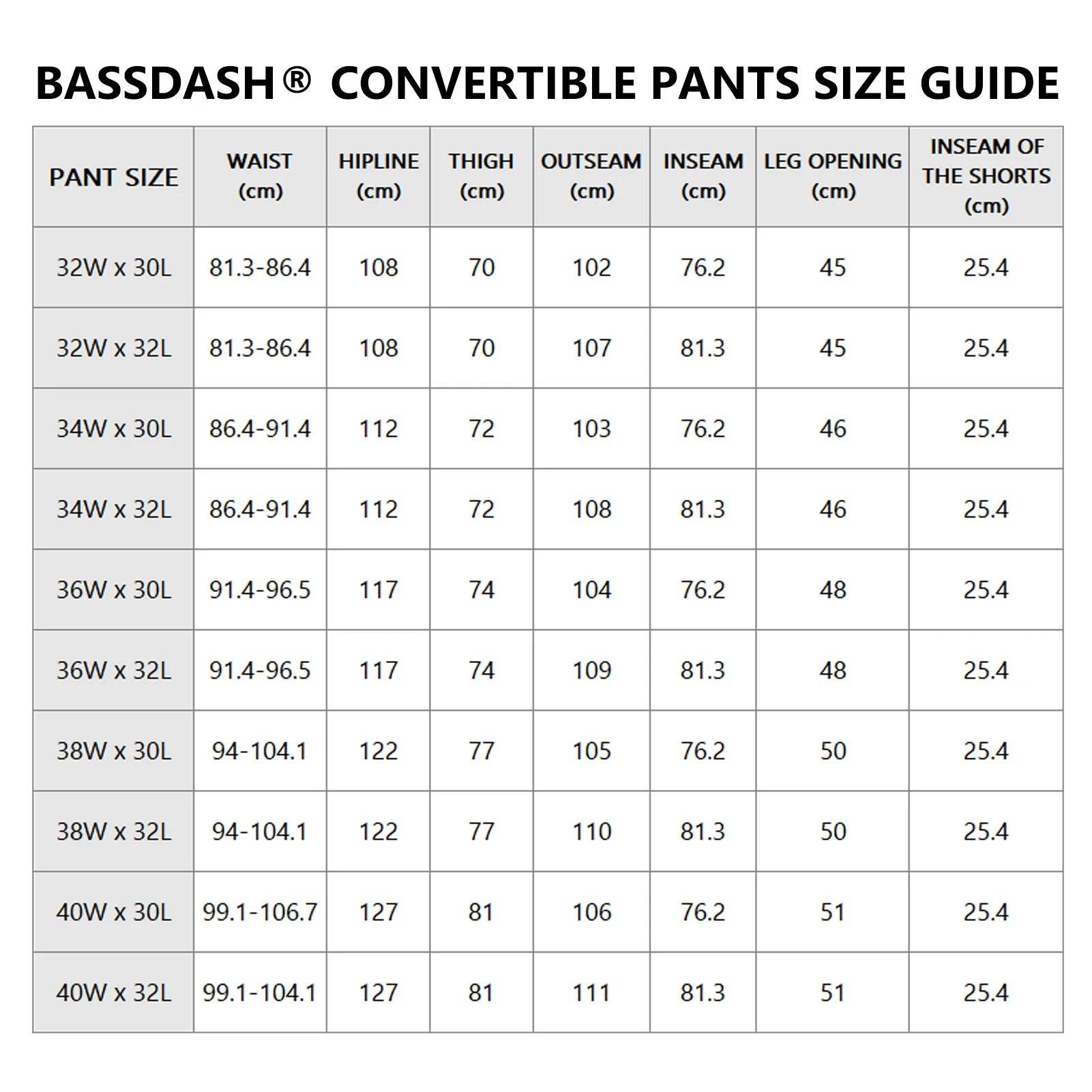 Bassdash Convertible Quick Dry Outdoor Fishing Pants - Fish & Cheaps | Fishing & Outdoor Gear