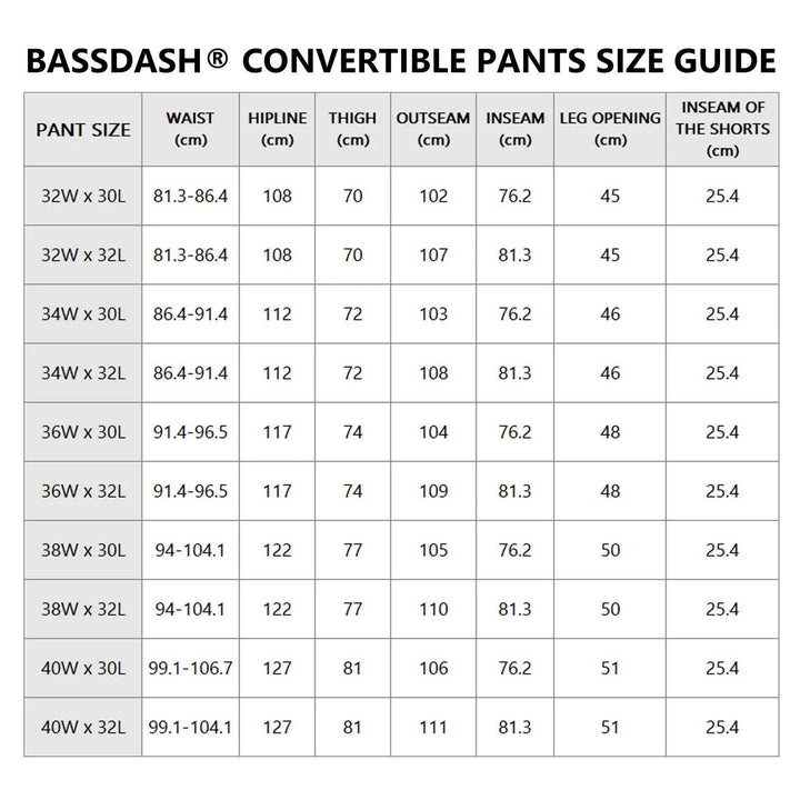 Bassdash Convertible Quick Dry Outdoor Fishing Pants - Fish & Cheaps | Fishing & Outdoor Gear