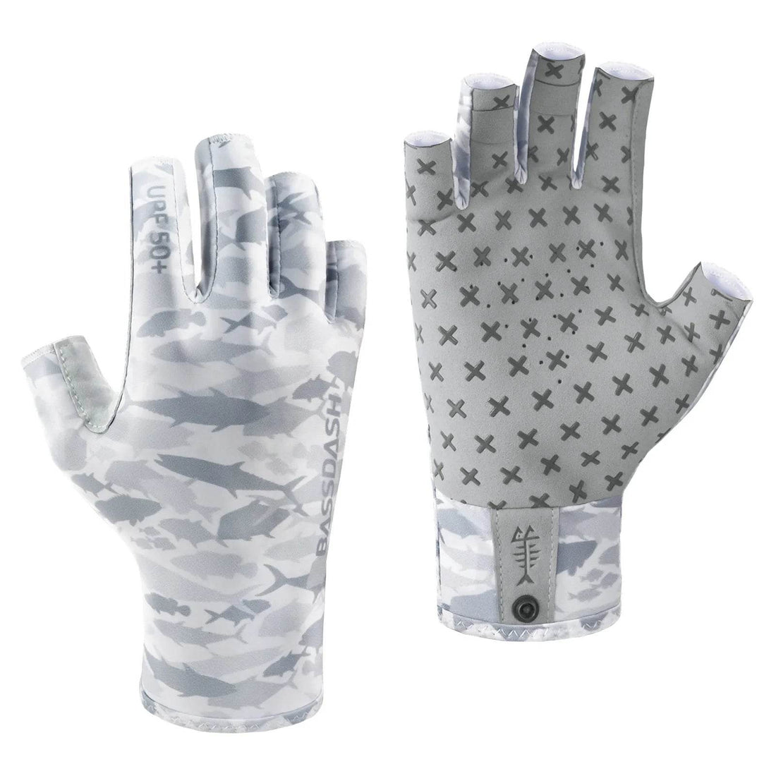 BASSDASH 3/4 Finger UPF 50+ Sun Gloves - Fish & Cheaps | Fishing & Outdoor Gear