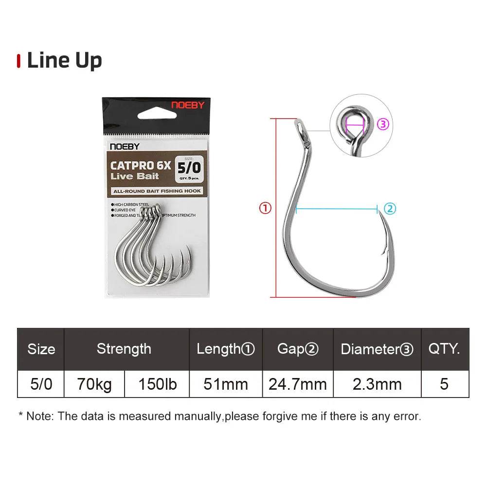 NOEBY CATPRO 6X Live Bait Hook - Fish & Cheaps | Fishing & Outdoor Gear