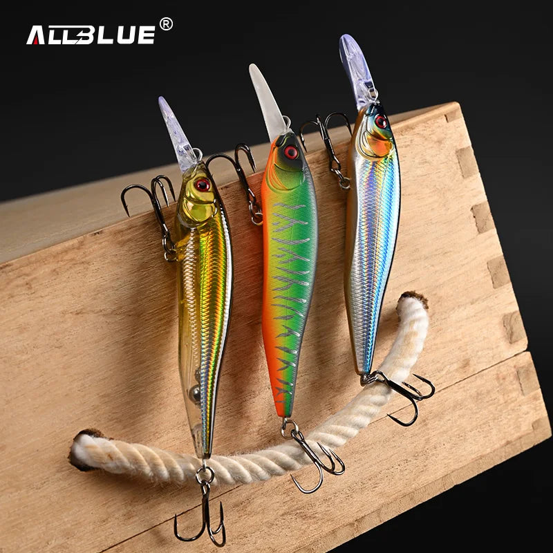 ALLBLUE X-NANAHAN+1 Deep Diving Minnow Fishing Lure 75mm 7g 0-2M Magnetic Slow Floating  Wobbler Bass Pike Artificial Bait
