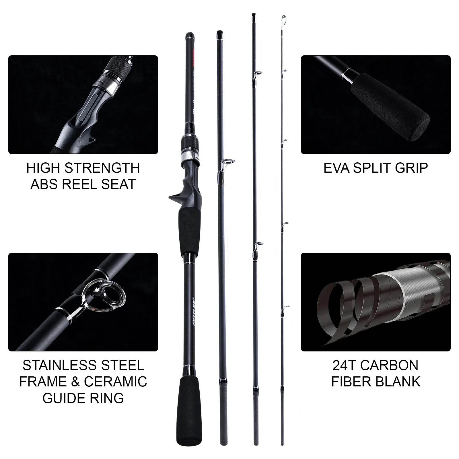 Goture Finality 4 Piece Spinning Casting Travel Rod - Fish & Cheaps | Fishing & Outdoor Gear