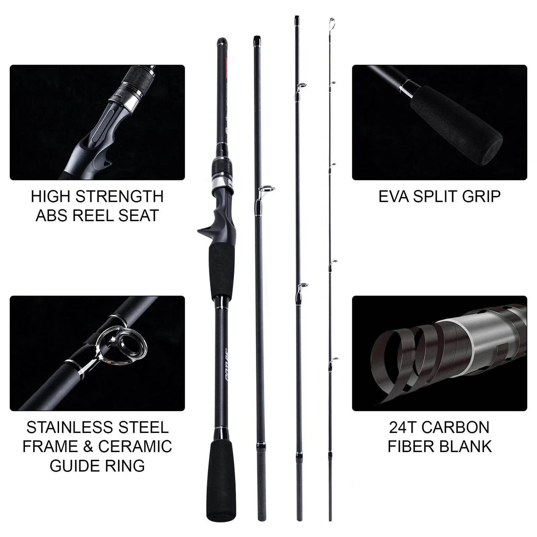 Goture Finality 4 Piece Spinning Casting Travel Rod - Fish & Cheaps | Fishing & Outdoor Gear