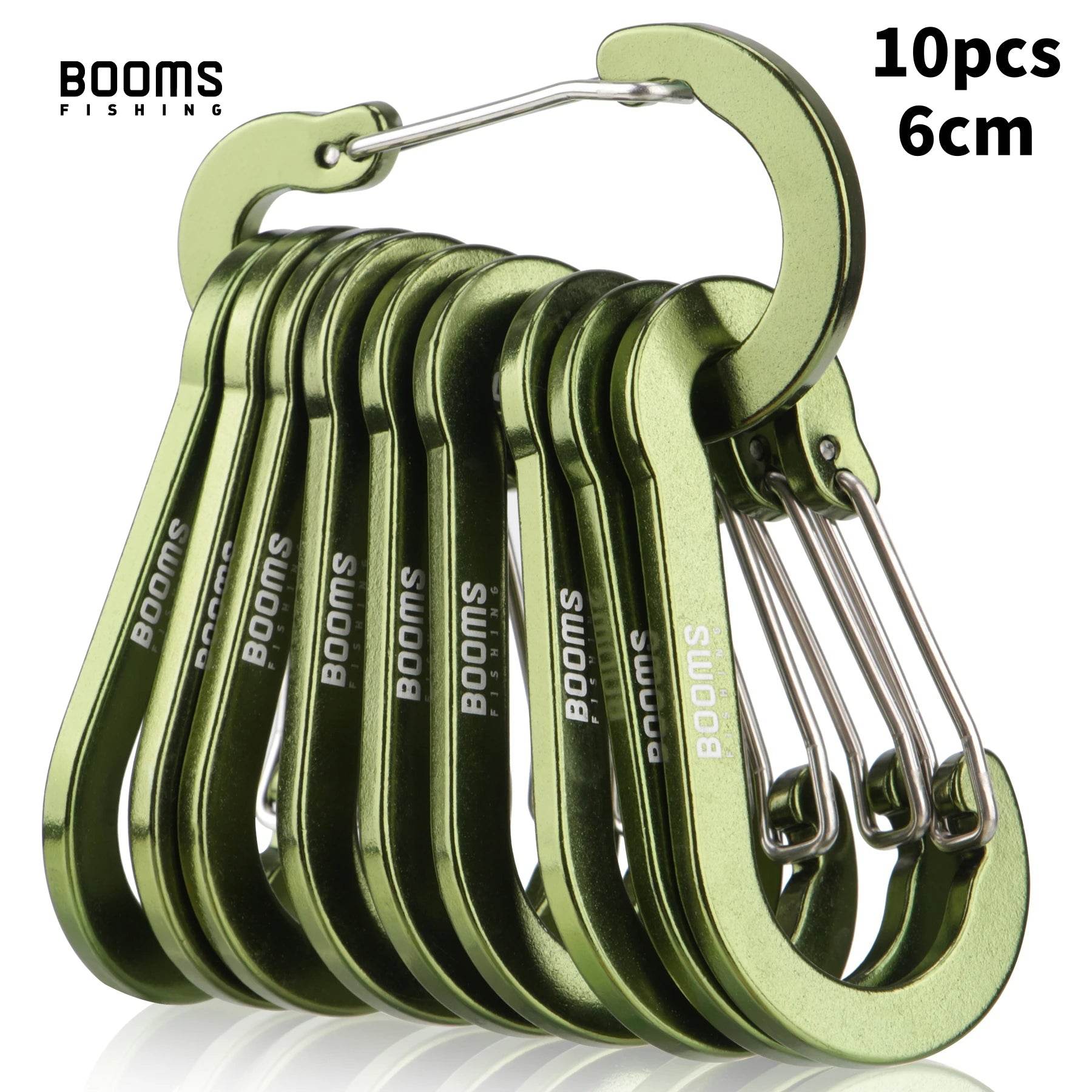 Booms Fishing 6cm Aluminium Carabiner Clips – 10 Pack - Fish & Cheaps | Fishing & Outdoor Gear