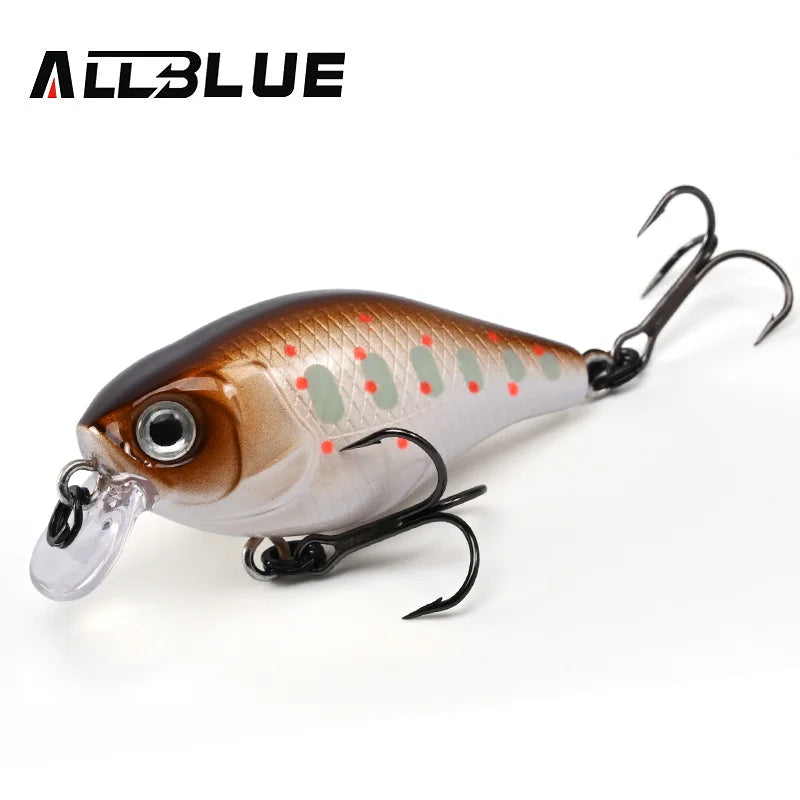 ALLBLUE PLUMP 38SR Crankbait 38mm 4g Shallow Rattle Floating Wobbler Hard Fishing Lure Minnow Artificial Crank Bass Trout Tackle