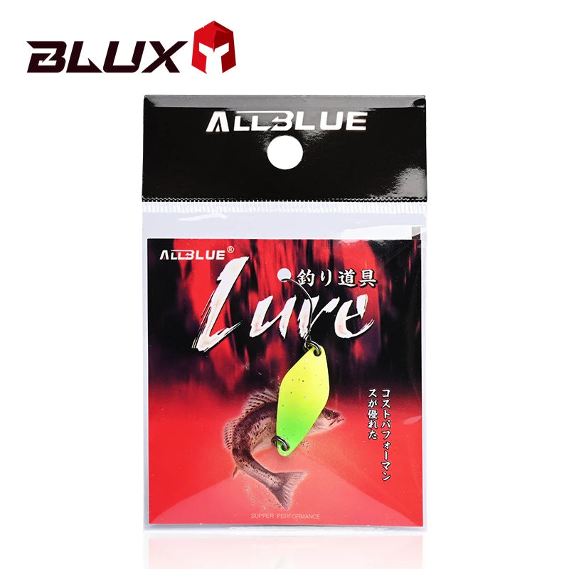 BLUX Fishing Lure 2.4g Mini Metal Spoon Area Trout Colorful Brass Copper Bait Freshwater Stream Tackle for Chub Perch Salmon