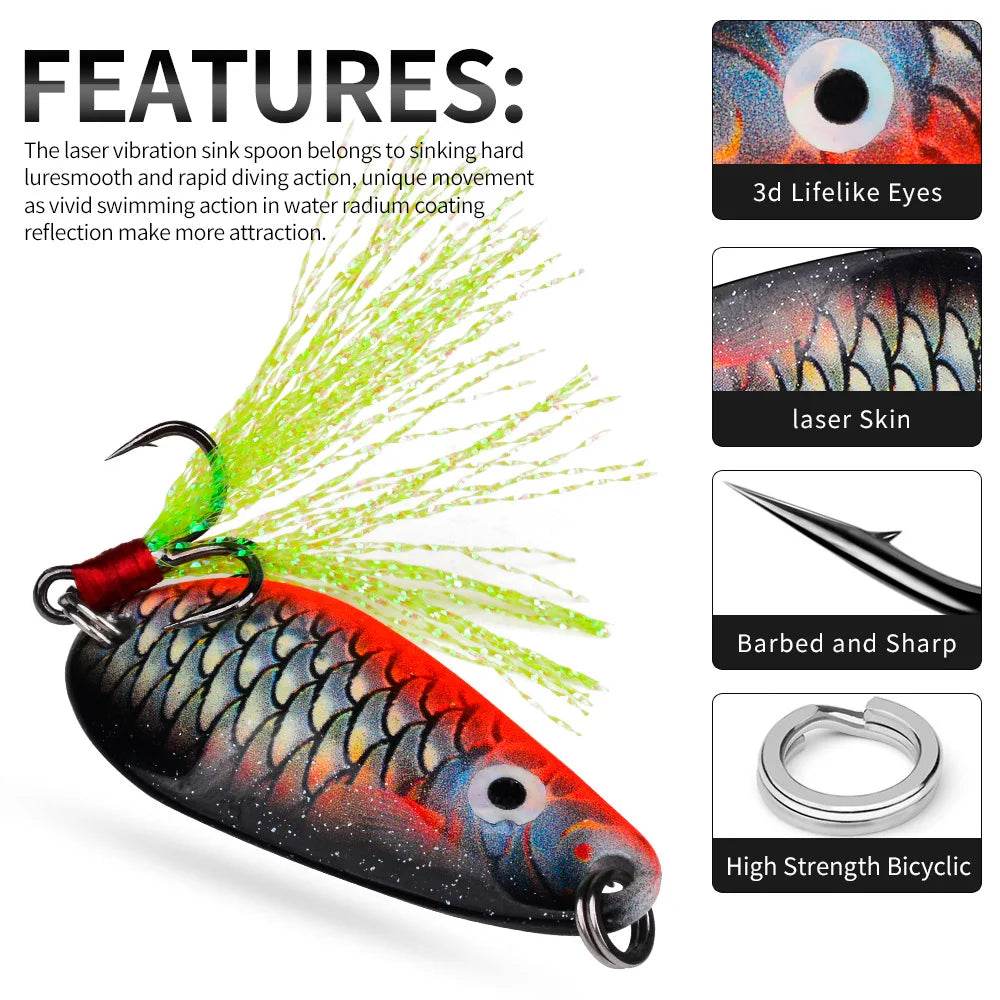 PROBEROS 11g VIB Spoon Lure – Precision Casting Power - Fish & Cheaps | Fishing & Outdoor Gear
